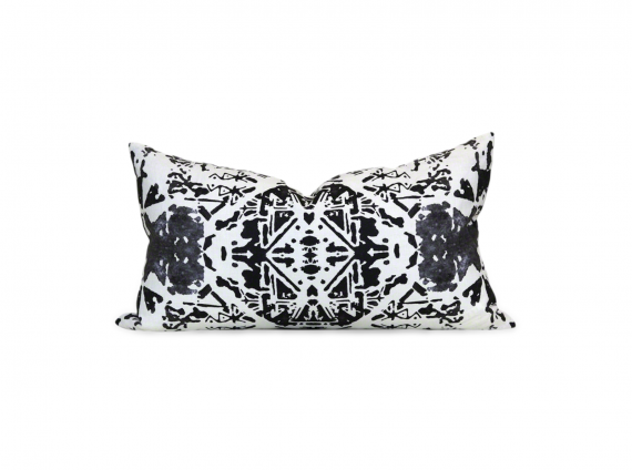 Bruges Pillow Cotton Canvas black and white